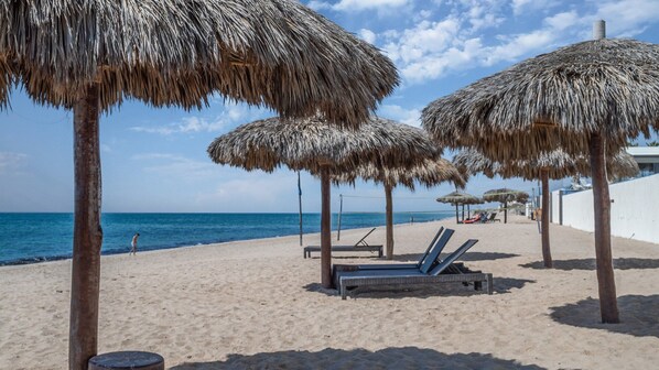 En la playa