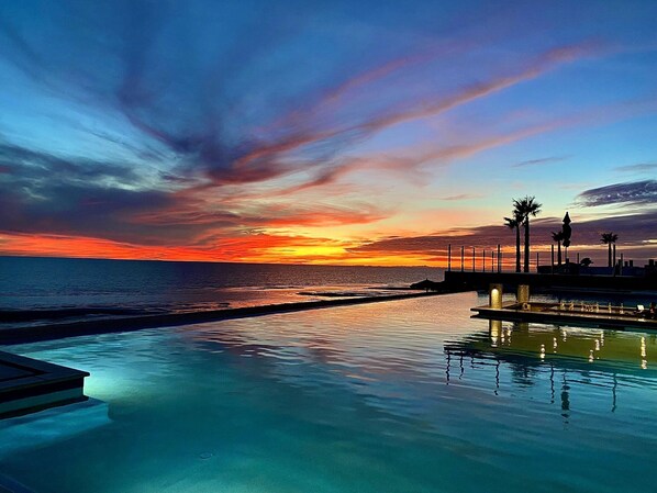A heated pool
