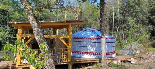 Yurt in the countryside for 4 people, quiet, near Ajaccio