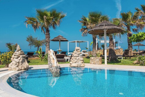 'Mirage Arillas Studio Type A9' next to Beach with Balcony, Shared Pool & Wi-Fi