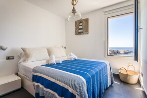 2 bedrooms, iron/ironing board, free WiFi, bed sheets - Apartment 'Binibeca Sunset' with Sea View, Wi-Fi and Air Conditioning (SANT LUIS)