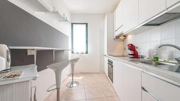 Fridge, oven, stovetop, dishwasher