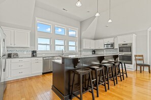 Fridge, microwave, oven, stovetop - Surfside Retreat Oceanfront  Home + Pets Stay Free! (Buxton)