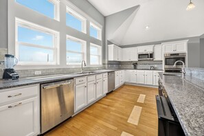 Coffee/tea maker, fridge, microwave, oven - Surfside Retreat Oceanfront  Home + Pets Stay Free! (Buxton)