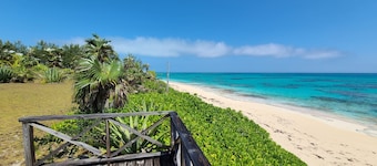 Beachfront Home on Acre of Land, Walk for Miles on Pink Sand