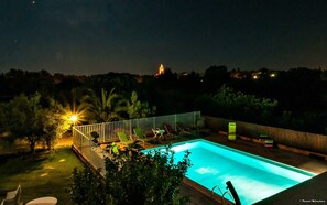 Outdoor pool - Seasonal rental of air-conditioned gîtes, swimming pool (Caux)