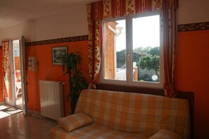 TV, ping pong, books, stereo