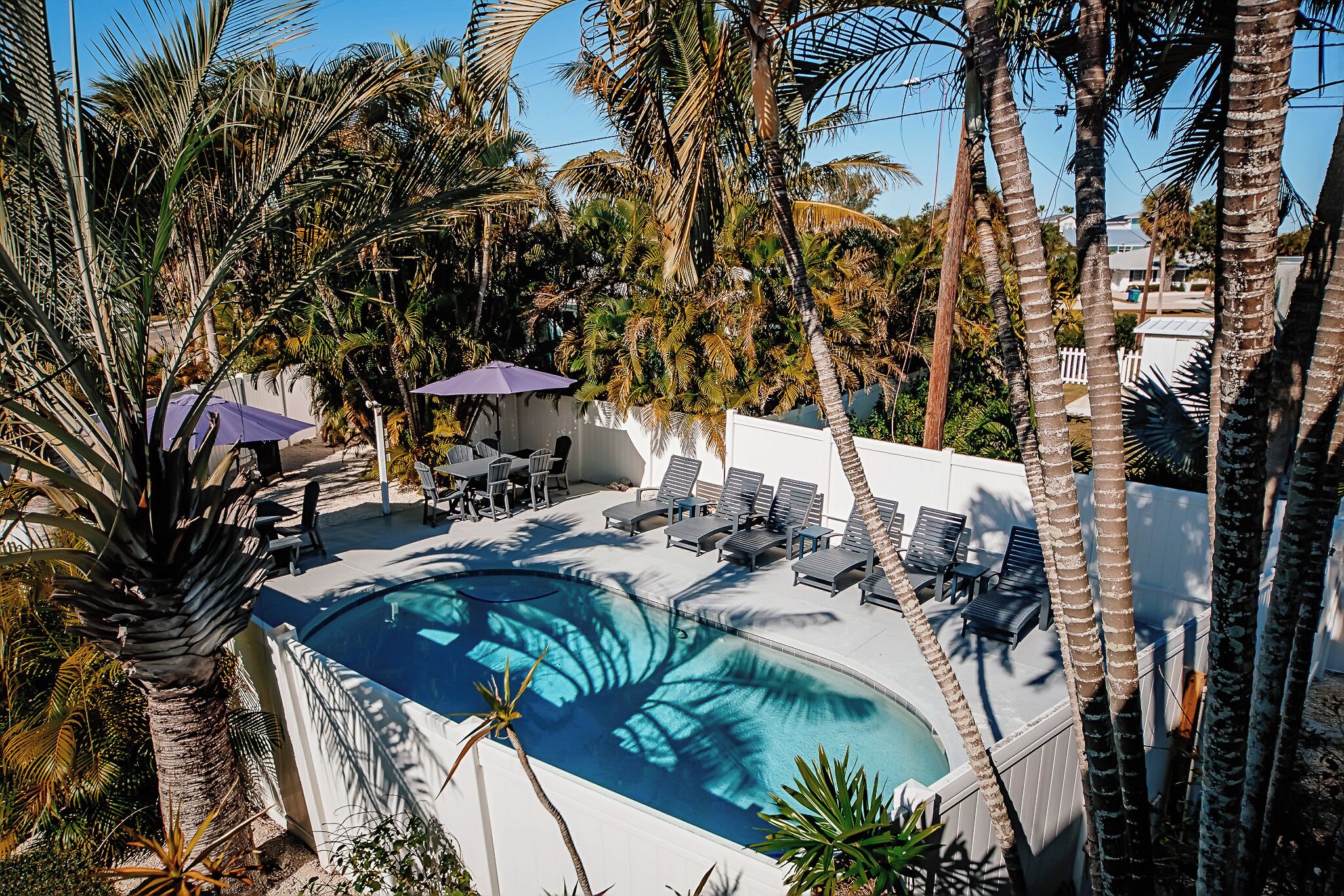 A heated pool