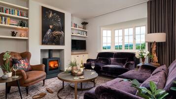 TV connectée, cheminée, chaßne hi-fi, espaces bureaux