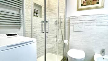 Shower, bidet, soap, shampoo