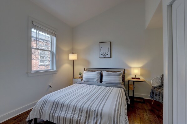 2 bedrooms, iron/ironing board, travel crib, free WiFi