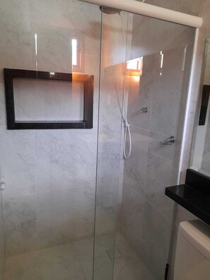 Double Room | Bathroom - Pousada Reis (Guarujá)