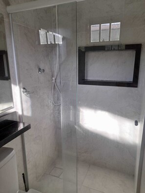 Double Room | Bathroom - Pousada Reis (Guarujá)