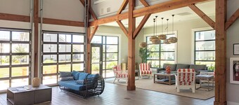 Enjoy sea breezes from double-decker porch - walk to pool, private waterfront.