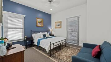 Premium bedding, down duvets, pillow-top beds, individually decorated