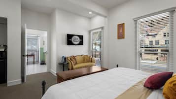 Premium bedding, down duvets, pillow-top beds, individually decorated