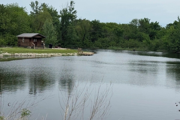 Private cabin by the pond on 150 peaceful acres