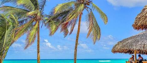 En la playa
