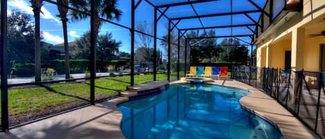 Outdoor pool, a heated pool