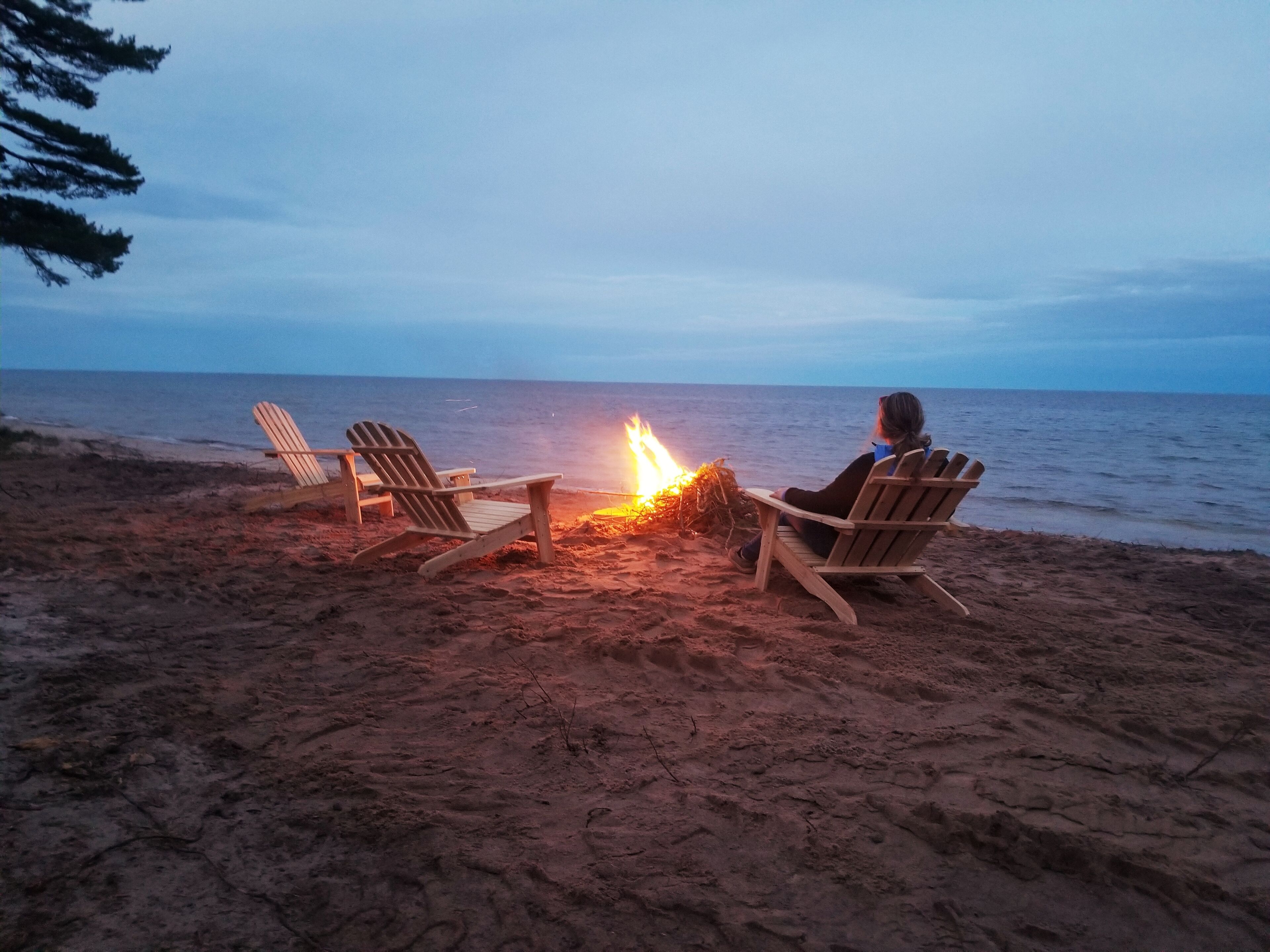 *Little Betsy cabin on Lake Superior sandy beach*
