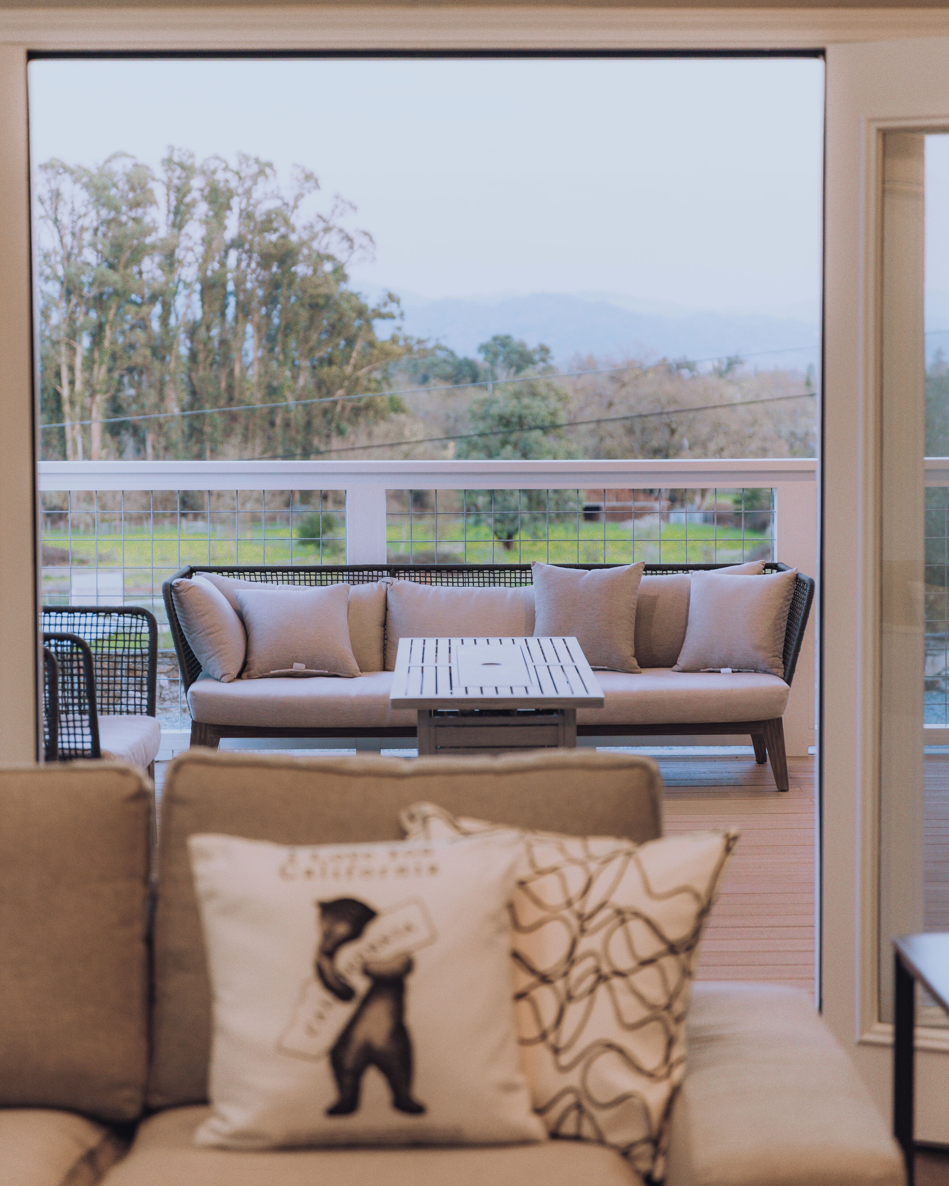 Smart TV, fireplace, books, stereo