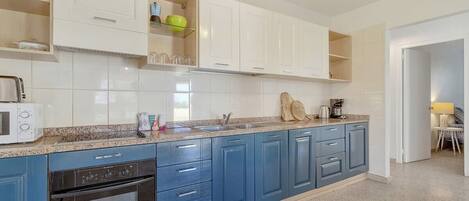 Fridge, oven, stovetop, dishwasher