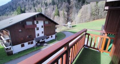 Agréable studio pour 4 , à Bellevaux Hirmentaz à 1100 m dans les Alpes du Léman.