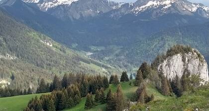 A cozy studio for 4 people in Bellevaux Hirmentaz, at an elevation of 1,100 meters in the Alpes du Léman.