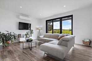 Smart TV, fireplace