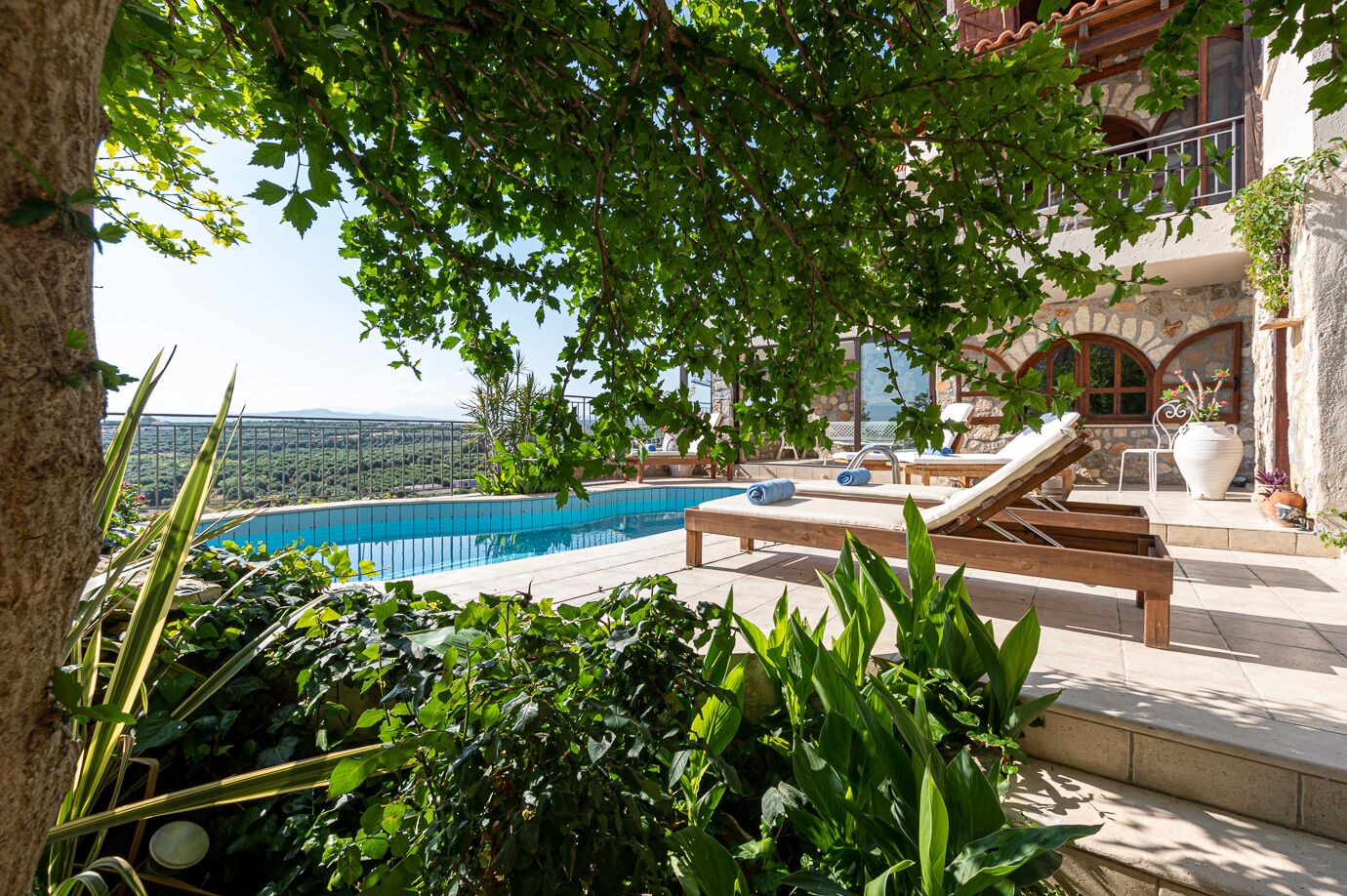 2 outdoor pools, pool umbrellas, pool loungers