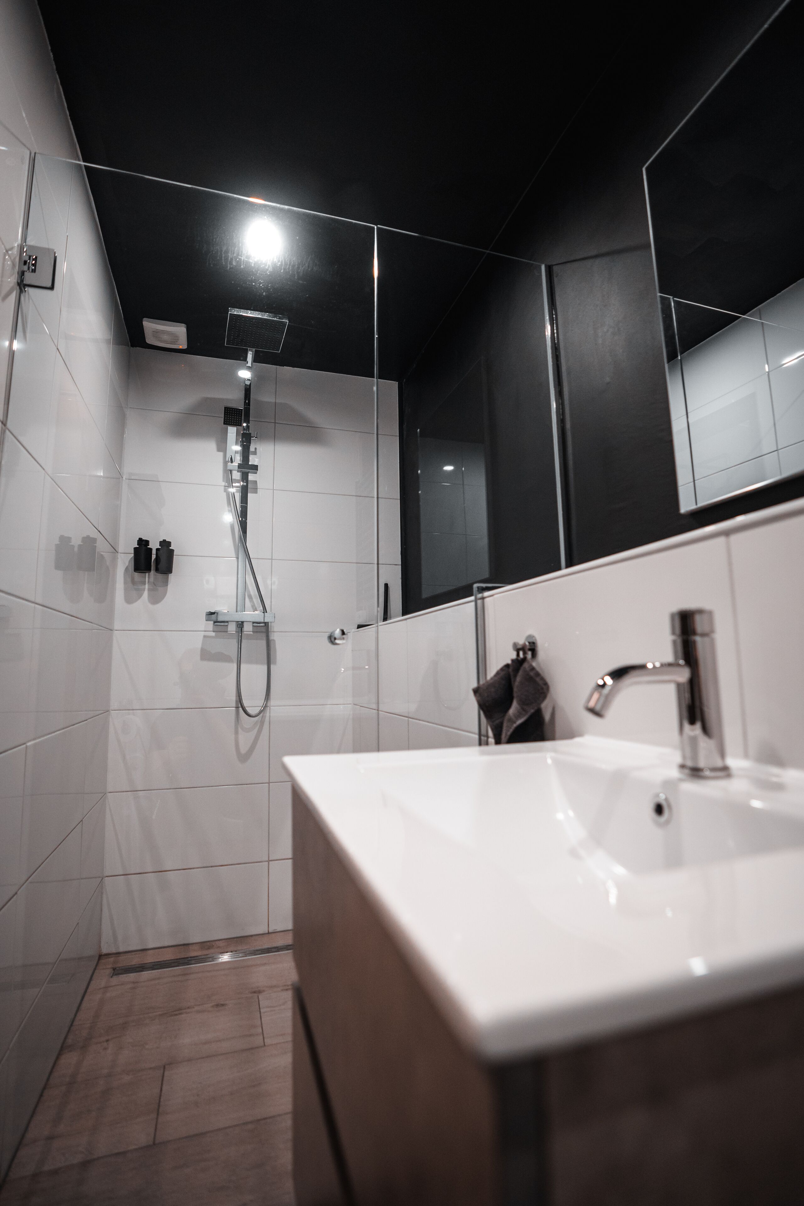 Estudi en suite Deluxe | Bany | Dutxa, articles de tocador gratuïts, assecador de cabells i tovalloles 