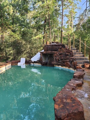Pool - Waterfront Lonestar Cabin in a Magical Forest! (Grimes County)