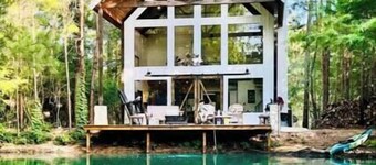 Waterfront Lonestar Cabin in a Magical Forest!