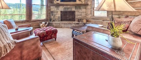 Télévision, cheminée, chaßne hi-fi, espaces bureaux