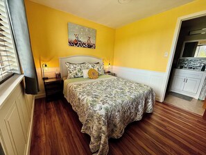 1 bedroom, travel crib, WiFi, bed sheets