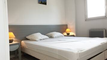 1 chambre, fer et planche Ă repasser, lit parapluie