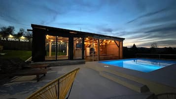 A heated pool