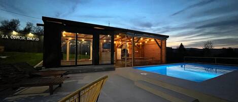 A heated pool