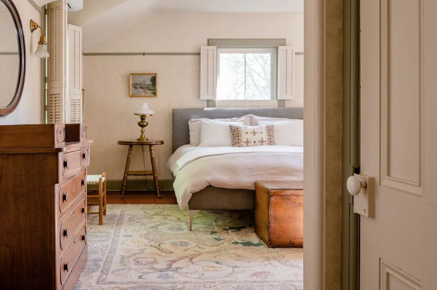 Primary Bedroom w/ new King-sized bed Frame and Leesa Hybrid mattress