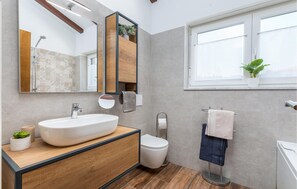 Bañera, secador de pelo