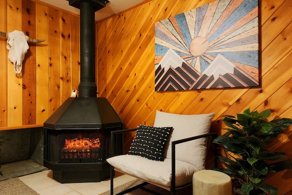 Bedroom #2. W Electric fireplace.