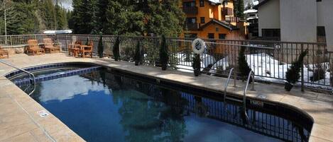 Outdoor pool, a heated pool