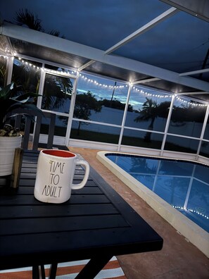 Outdoor pool, a heated pool