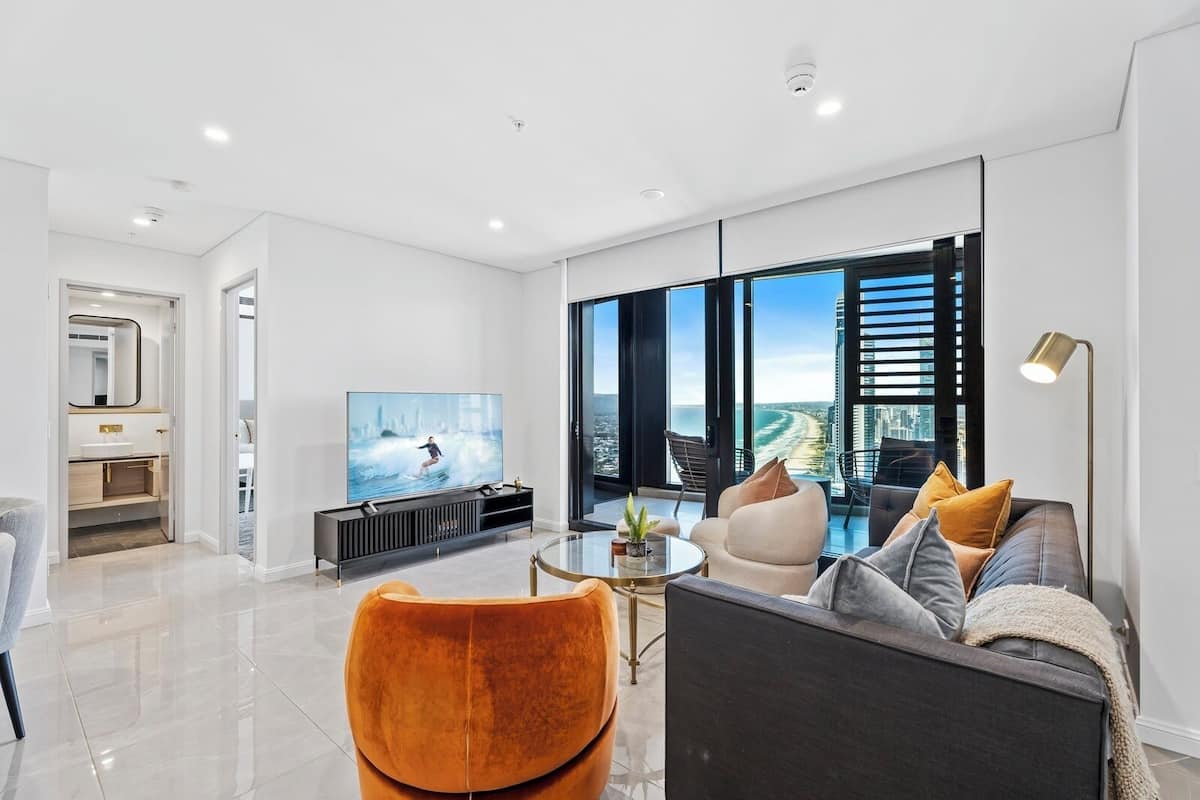 公寓, 2 间卧室, 海洋景观 | 起居区