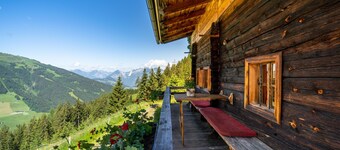 Alpine hut in a remote location