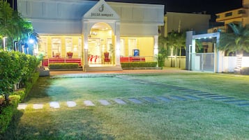Outdoor banquet area