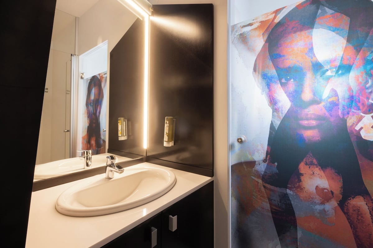 double room, courtyard area | bathroom | shower, hair dryer, towels, soap