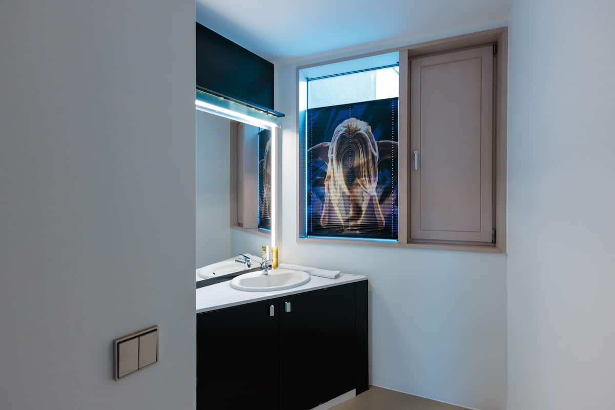 Bathroom | Shower, hair dryer, towels, soap