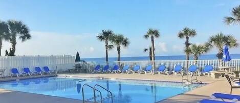 Outdoor pool, a heated pool