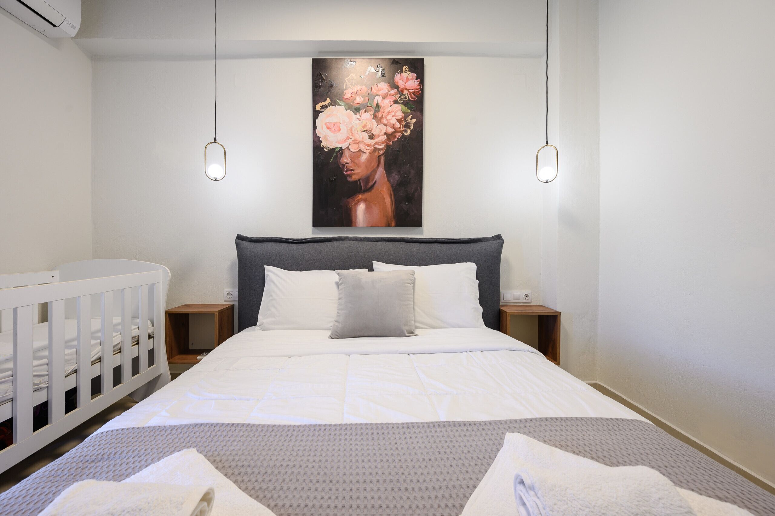 1 habitación, tabla de planchar con plancha, wifi gratis y ropa de cama 